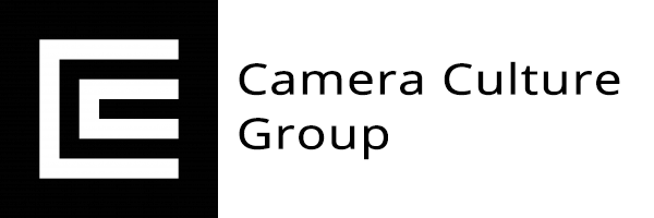 Camera Culture Group Logo - a black square with a large, square-cornered, white C with a smaller, square-cornered C within it; with the words Camera Culture Group in black to the right of it